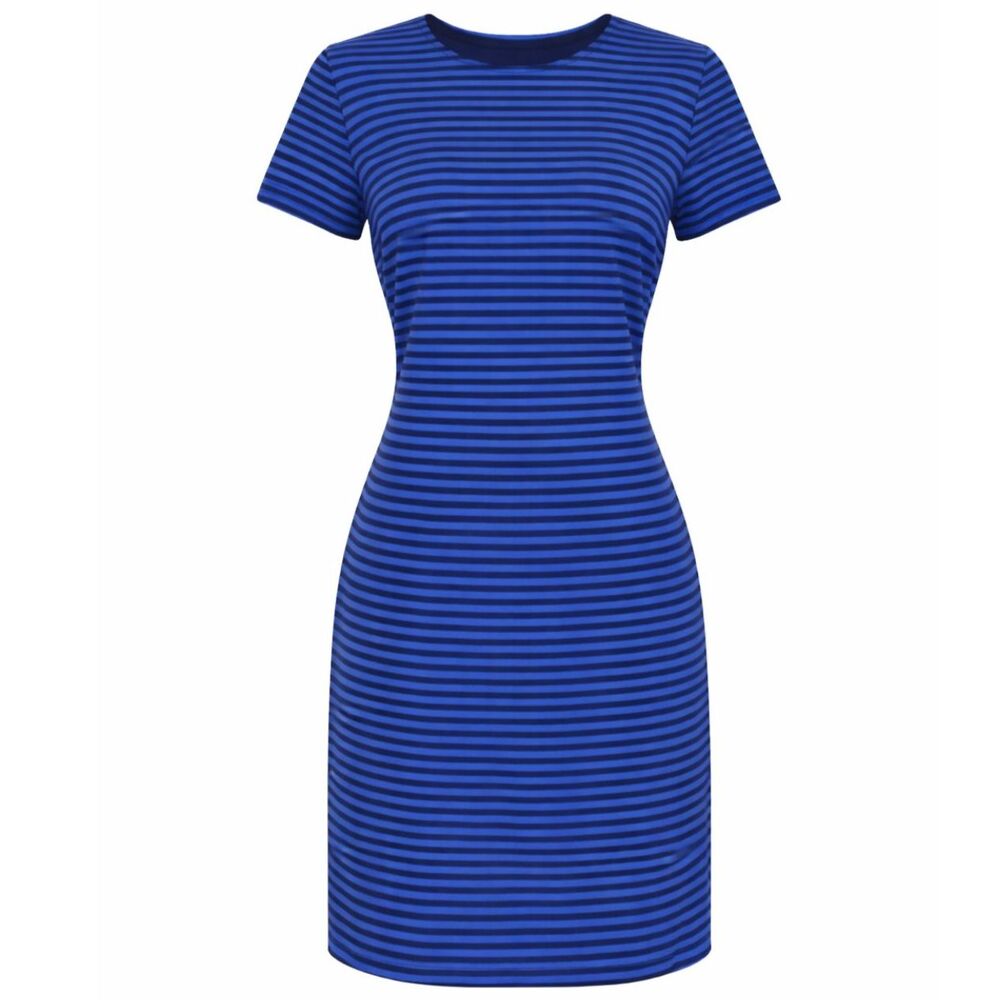 OLD NAVY CASUAL CLASSIC STRETCH EVERYDAY STRIPED SCOOP NECK SHEATH DRESS SZ. XL